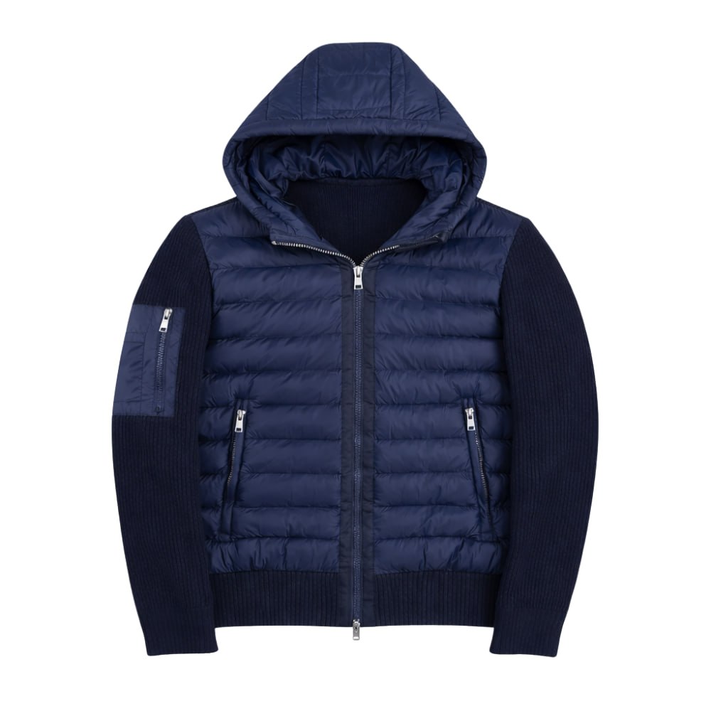 Harrington Quilted Hooded Cardigan